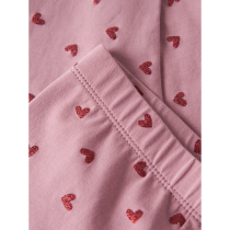 NAME IT Leggings Glitter Vivian Lilas Red Hearts